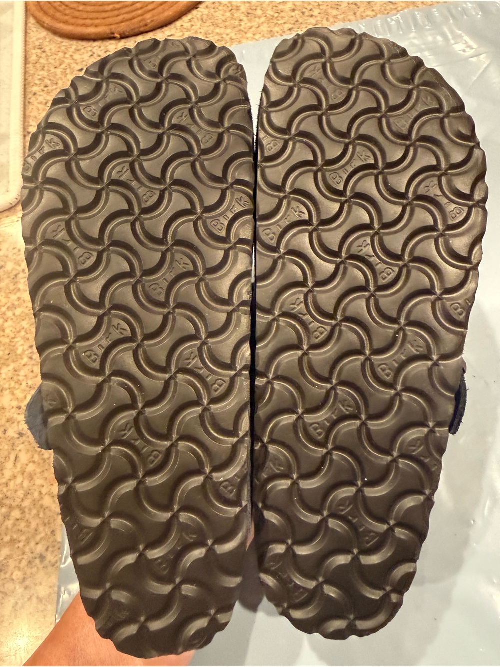 Birkenstock variety Suede Navy Boston Clogs - Picture 5 of 6